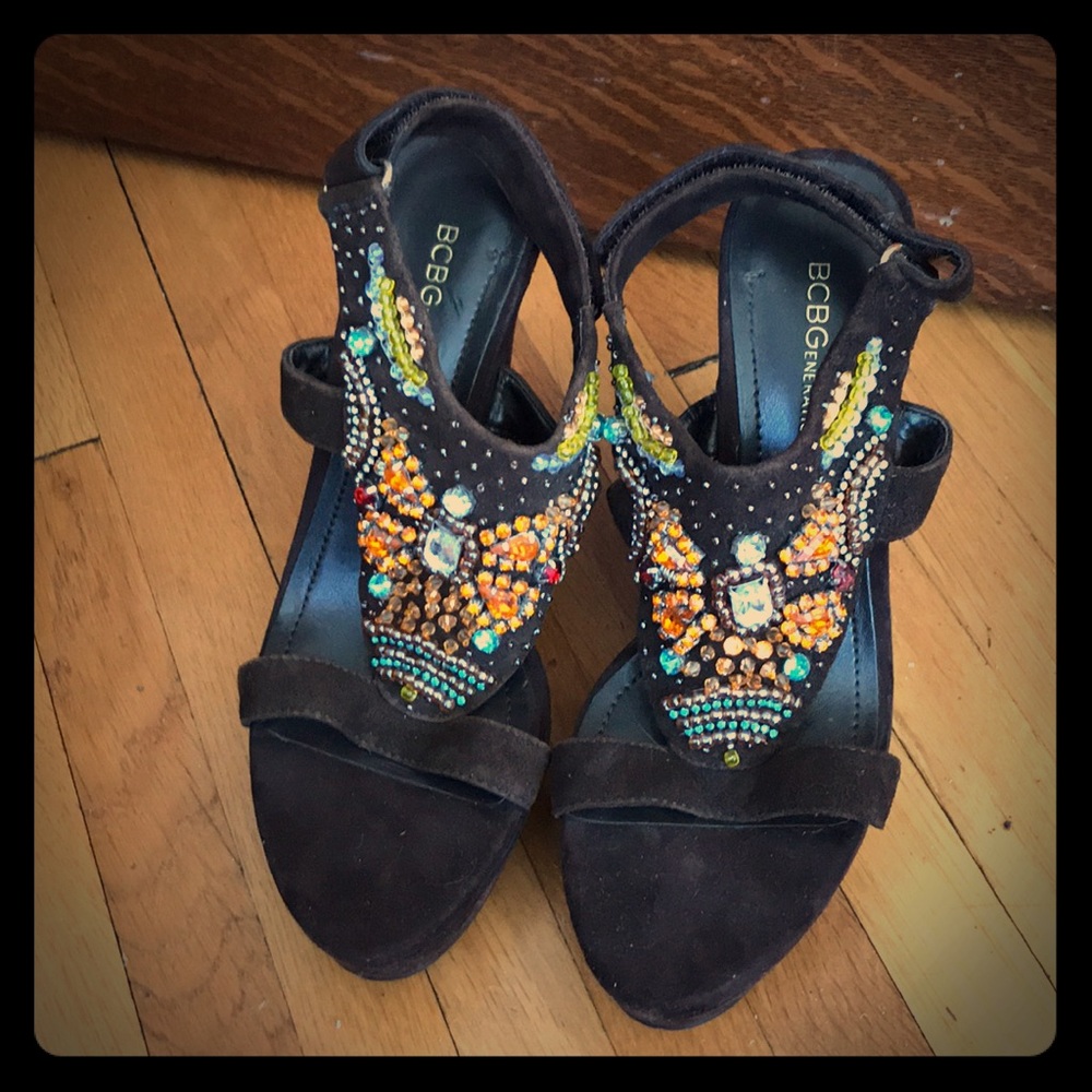 Butterfly jeweled wedge BCBG